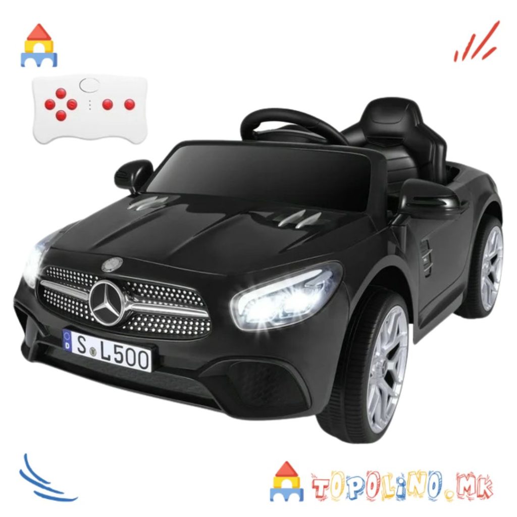 Автомобил на Акумулатор Mercedes SL500 Црн Голем Есенски Попуст