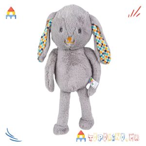 Мека Играчка за Гушкање Зајче Сиво - Bali Bazoo