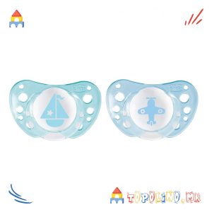 Лажалка Силикон Air Сина 0-6М 2Пар. - Chicco