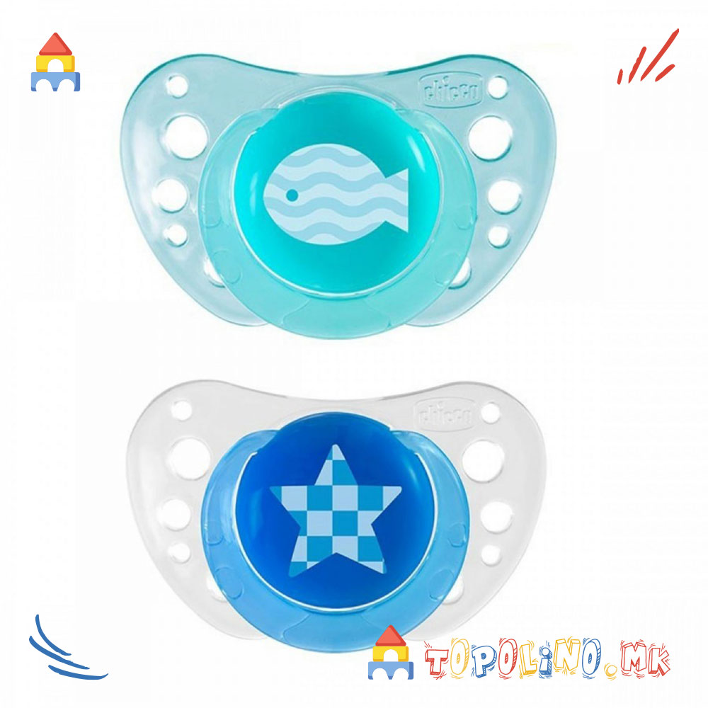 Лажалка Силикон Air Сина 6-16М 2Пар. - Chicco