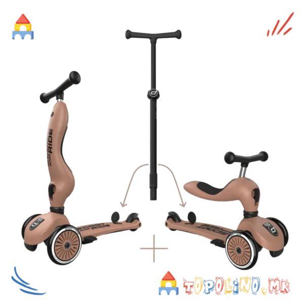 Тротинет Highwaykick 1 Push and Go Mocha - Scoot & Ride Голем Есенски Попуст