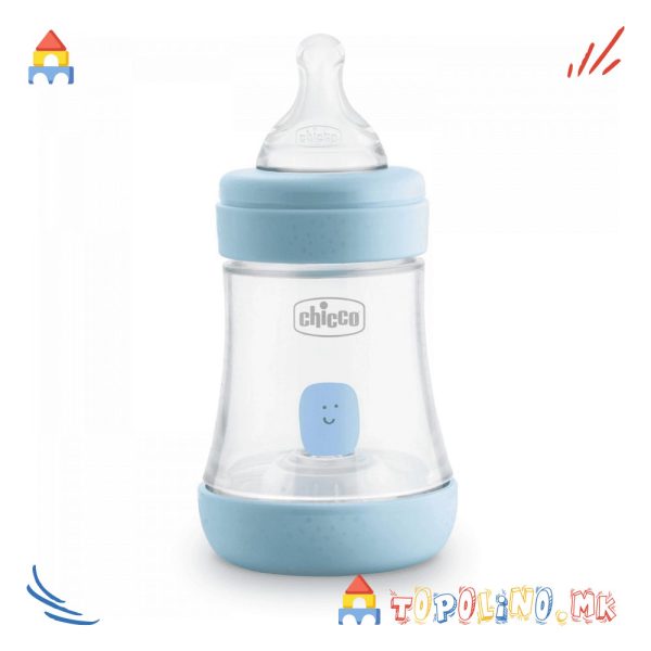 Шише Пластично Perfect5 150мл Сино 0м+ Силикон - Chicco