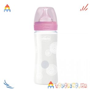 Шише Стаклено Розе 240 мл - Chicco
