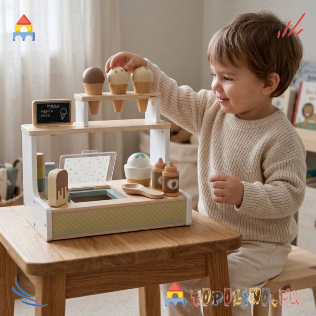 Дрвена Играчка Сет за Сладолед - Moni Toys