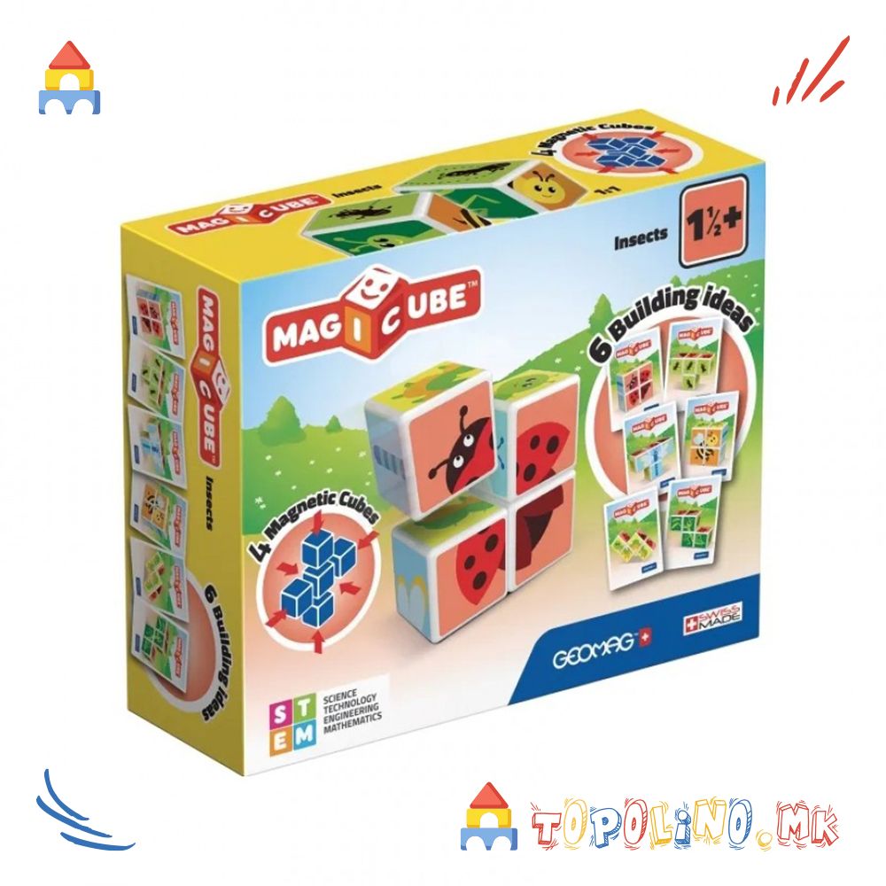Коцки Magicube Insects + Cards 7 - Geomag