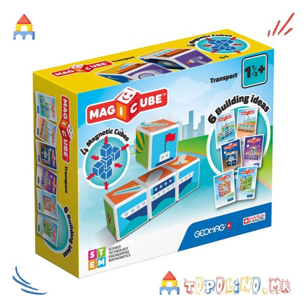 Коцки Magicube Transport + Cards 7 - Geomag