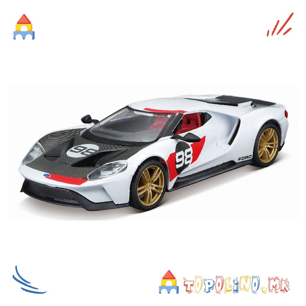 1:32 Race - 2021 Ford GT Heritage Edition - Bburago