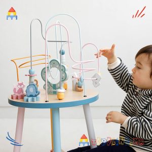 Дрвена Играчка Масичка со Активности Wire Beads - Polar B