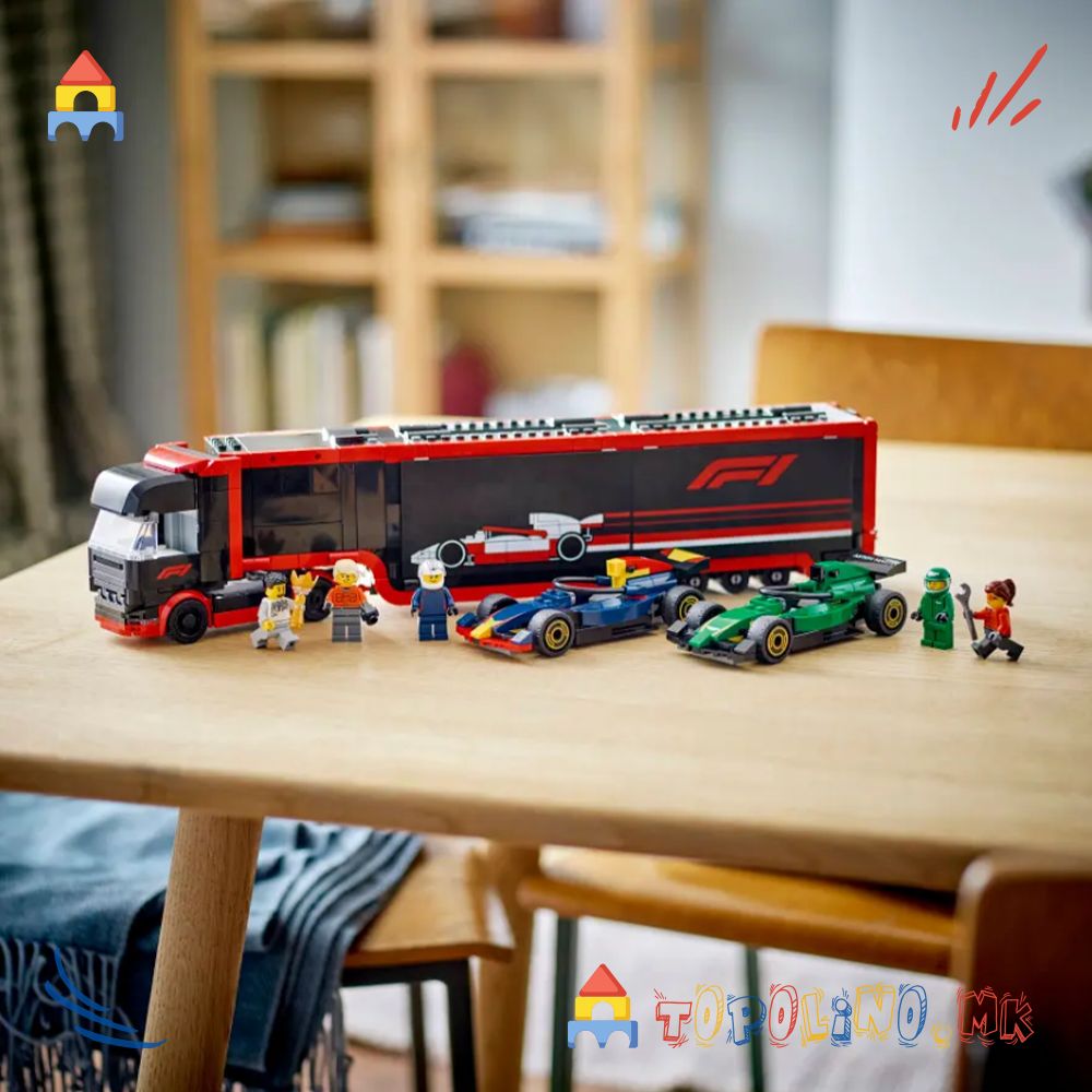 F1® Truck with RB20 & AMR24 F1® Cars City - Lego - Голем Попуст (само online)