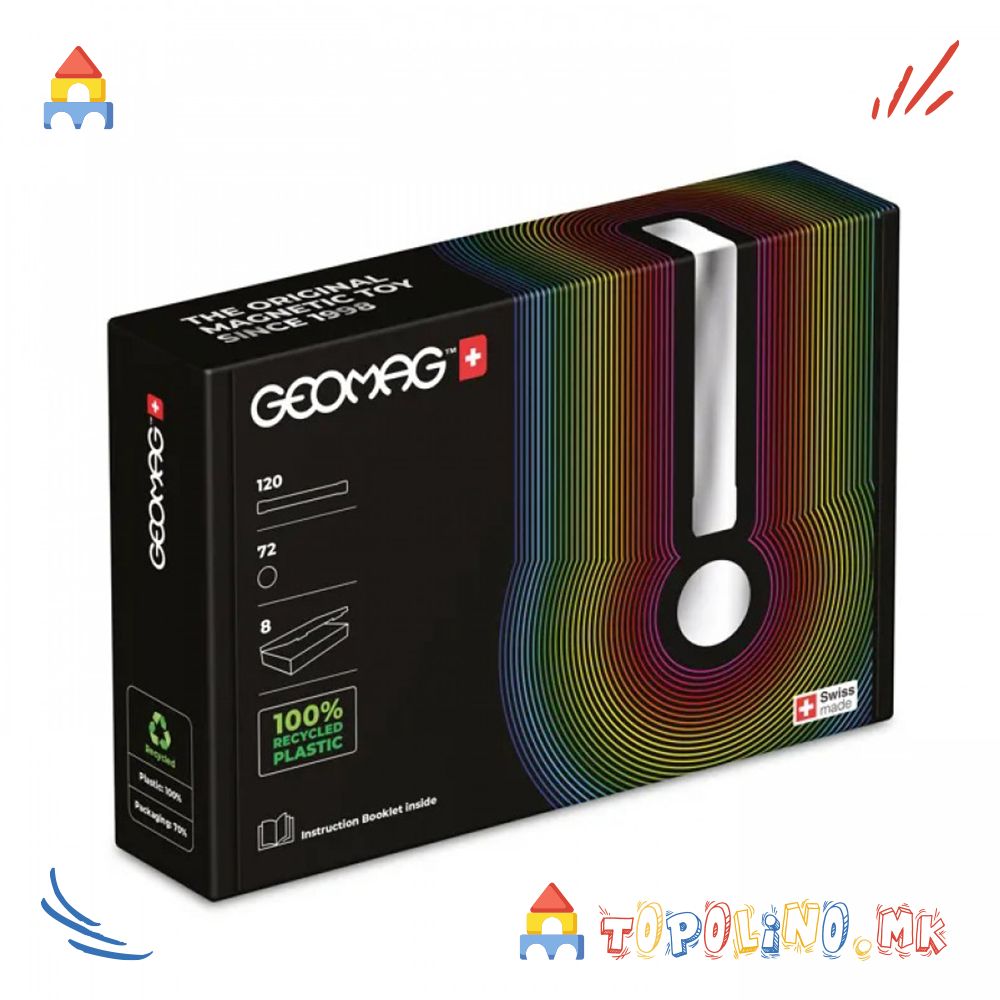 Коцки Compact Masterbox 192 Red - Geomag