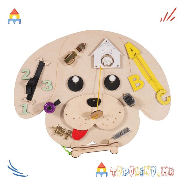 Дрвена Играчка Куче Montessori - Moni Toys- Голем Попуст