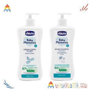 Сет Лосион за Тело 500мл. + Купка Шампон 500мл. Baby Moments - Chicco