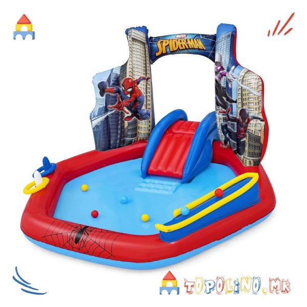 Базен со Лизгалка Spider Man 211х206х127см - Bestway