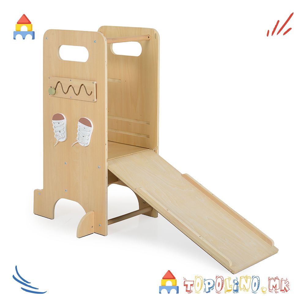 Дрвена Кула за Учење 4 во 1 Big Ben - Moni Toys - Голем Попуст (само online)