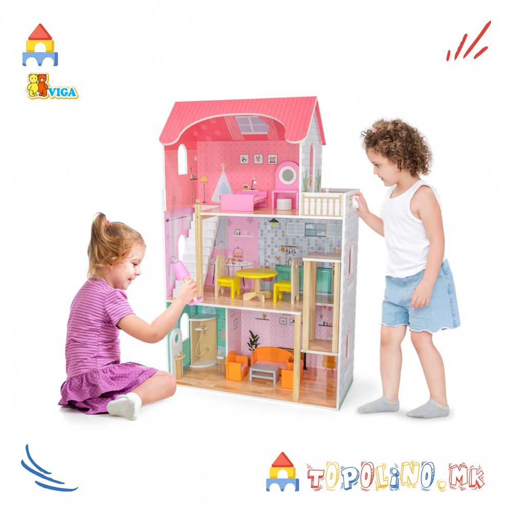 Дрвена Играчка Куќичка Big Fancy Doll - Viga