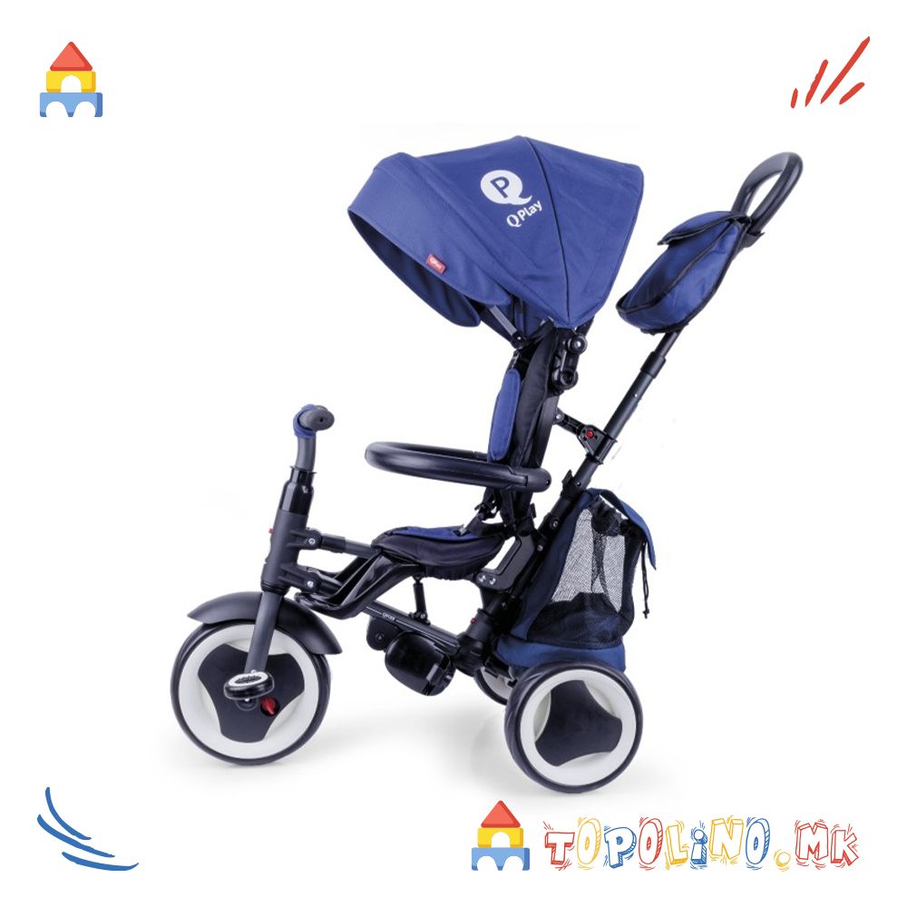 Трицикл Rito Plus Blue Link Brake - QPlay Голем Есенски Попуст