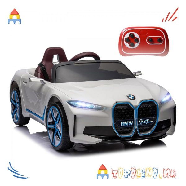 Автомобил на Акумулатор BMW I4 Бел 12V