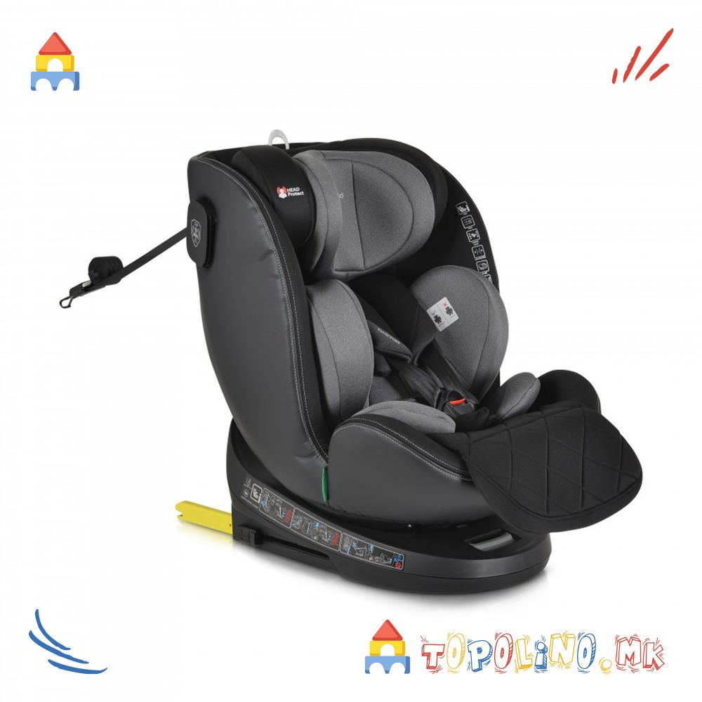 Седиште за Автомобил Castor Grey 40cm - 150cm - Cangaroo