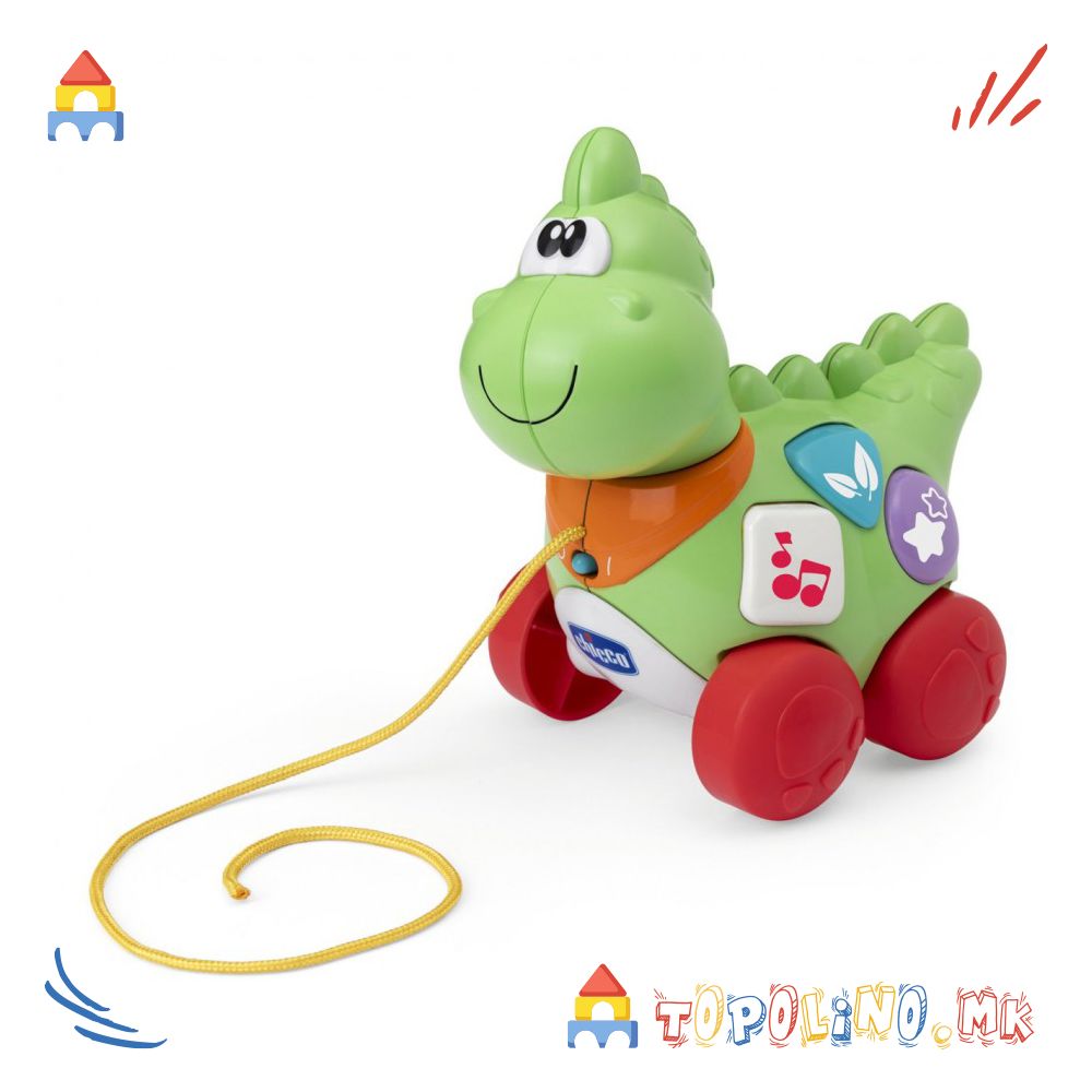 Играчка за Влечење My First Dino - Chicco-Голем Попуст