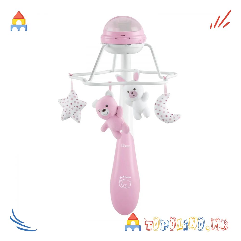 Вртелешка за Креветче Rainbow Cot Mobile Розе - Chicco