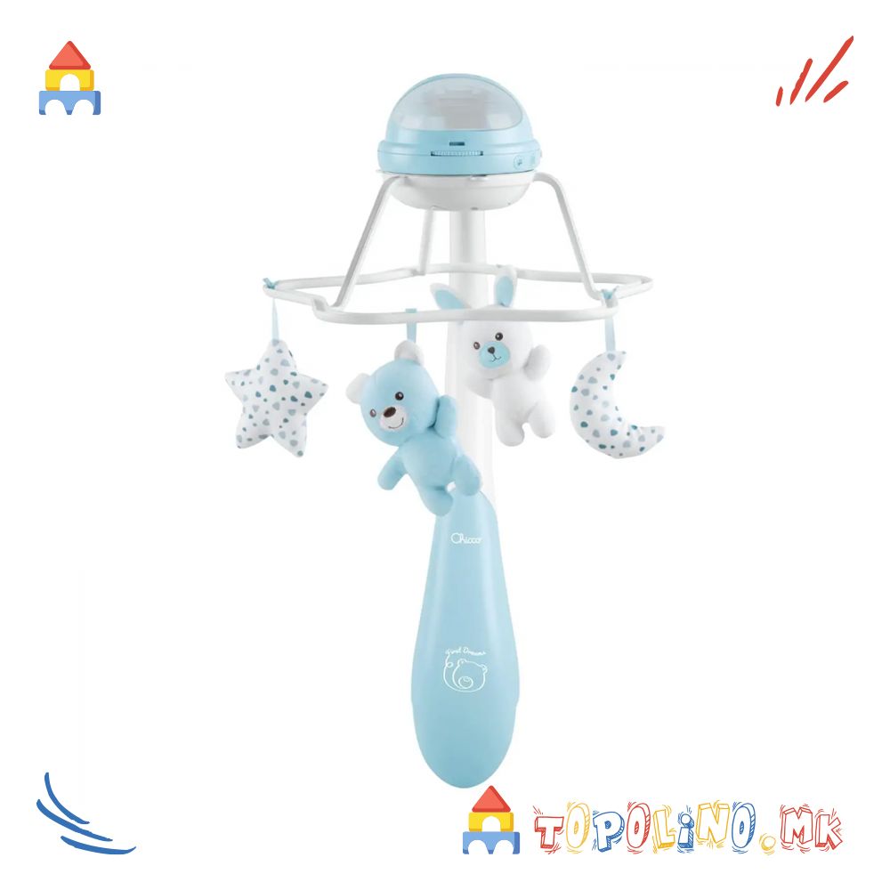 Вртелешка за Креветче Rainbow Cot Mobile Сина - Chicco