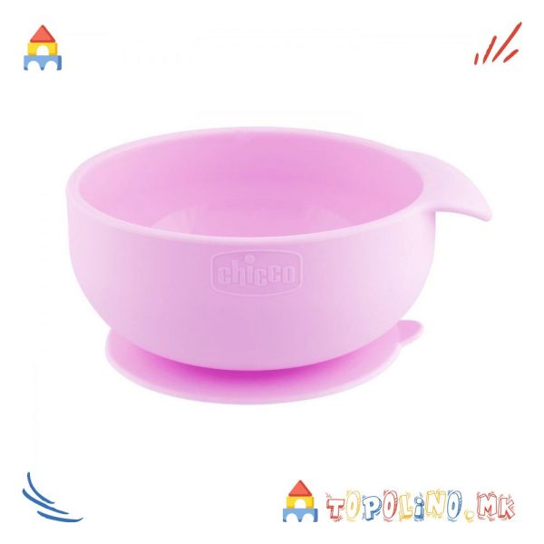 Чинија Suction Bowl Розе 6m+ - Chicco