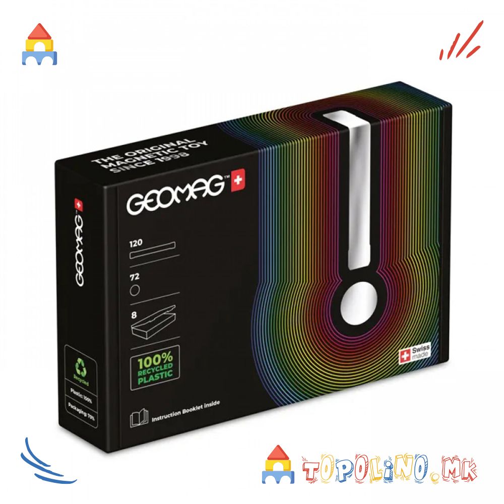 Коцки Compact Masterbox 192 Light Blue - Geomag
