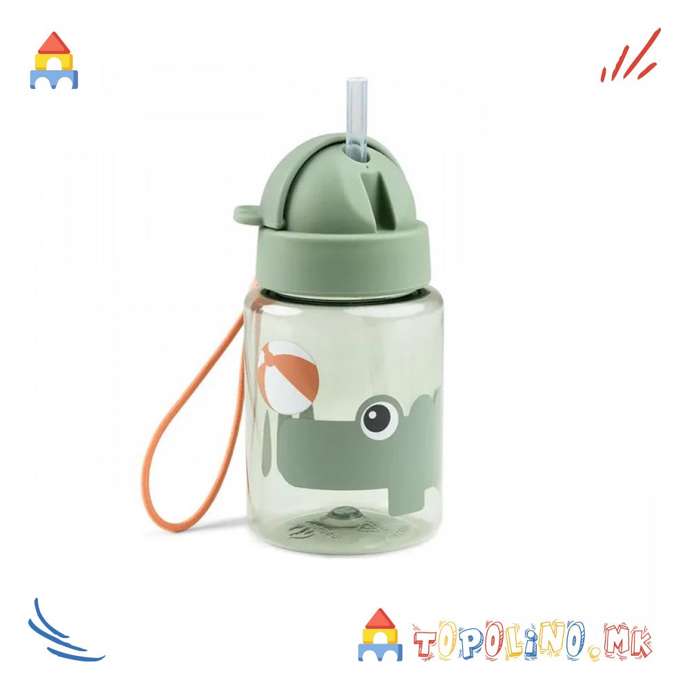 Шише со Цевка 280ml Playground Зелено - Done By Deer