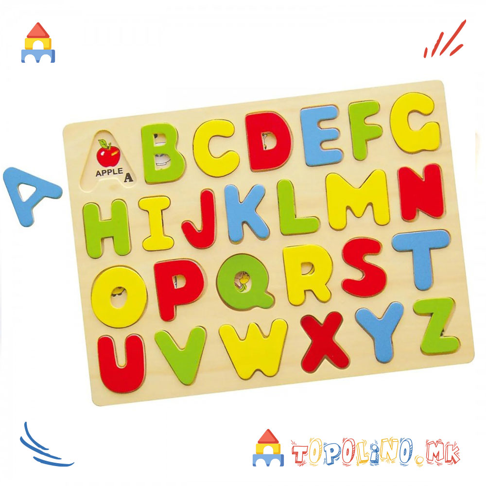 Дрвена Играчка Сложувалка ABC - Viga