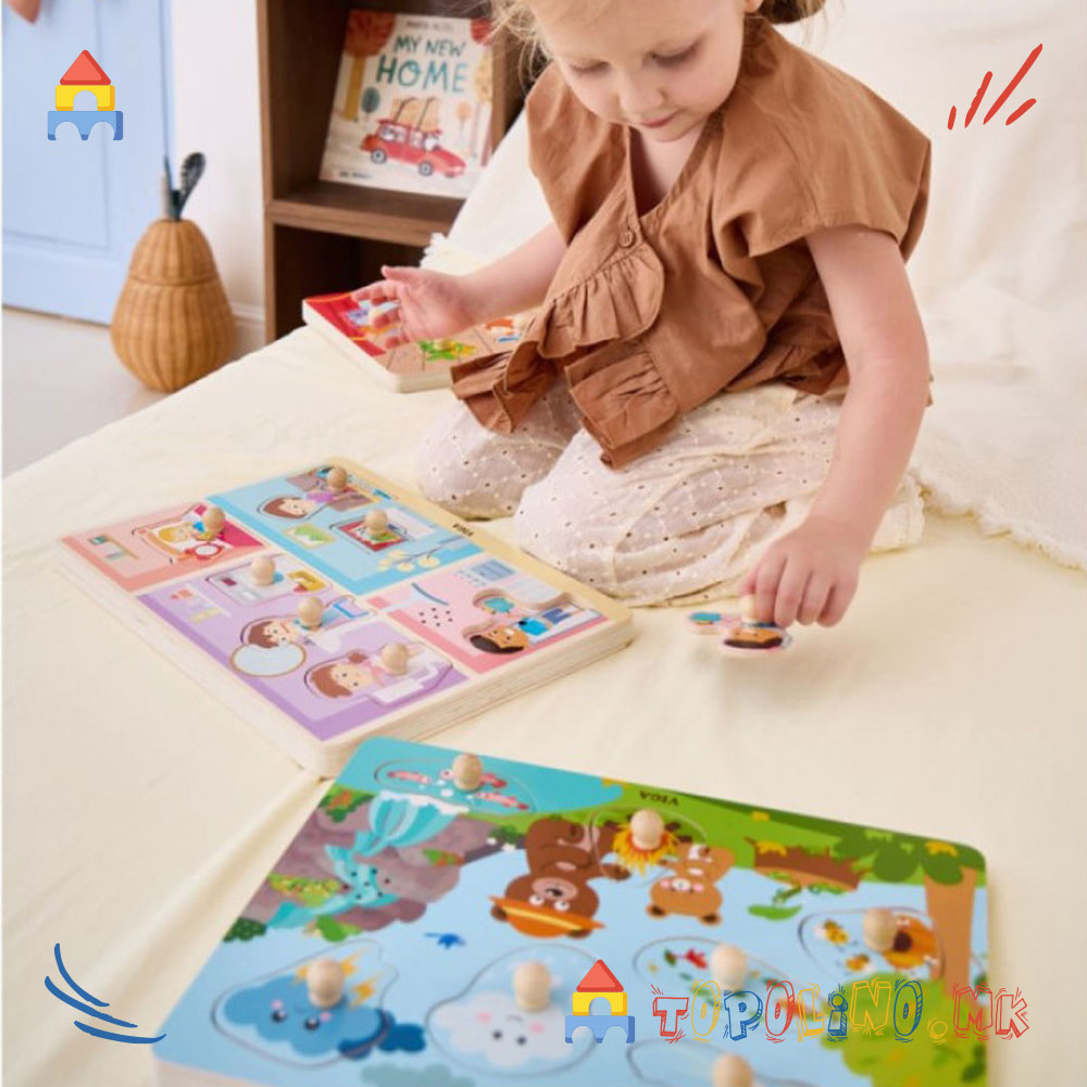 Дрвена Играчка Звучна Сложувалка Природа - Viga