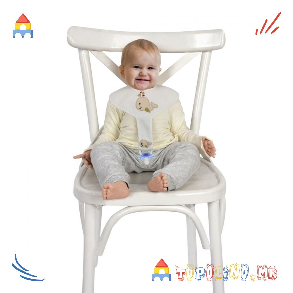 Лигавче со Држач за Лажалка Ecru Sevi Bebe
