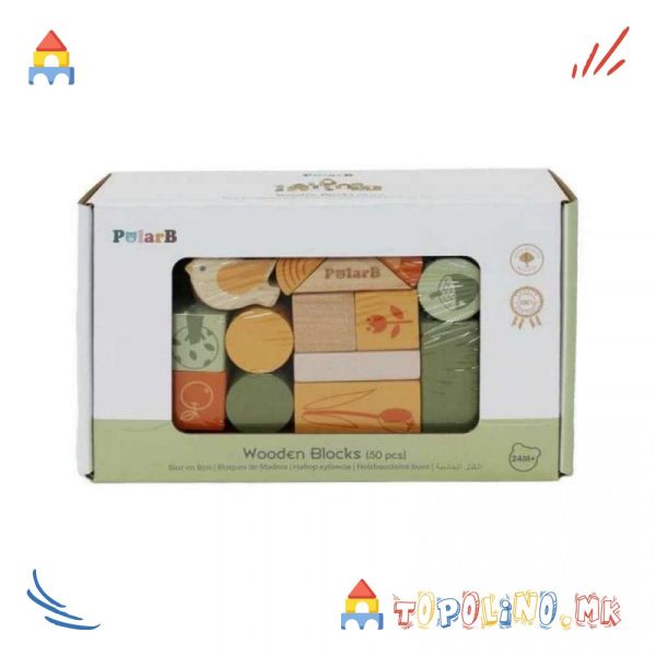 Дрвена Играчка Коцки Green Forest 50пар - PolarB