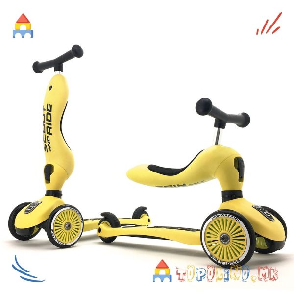 Тротинет Highwaykick 1 Lemon - Scoot & Ride Голем Есенски Попуст