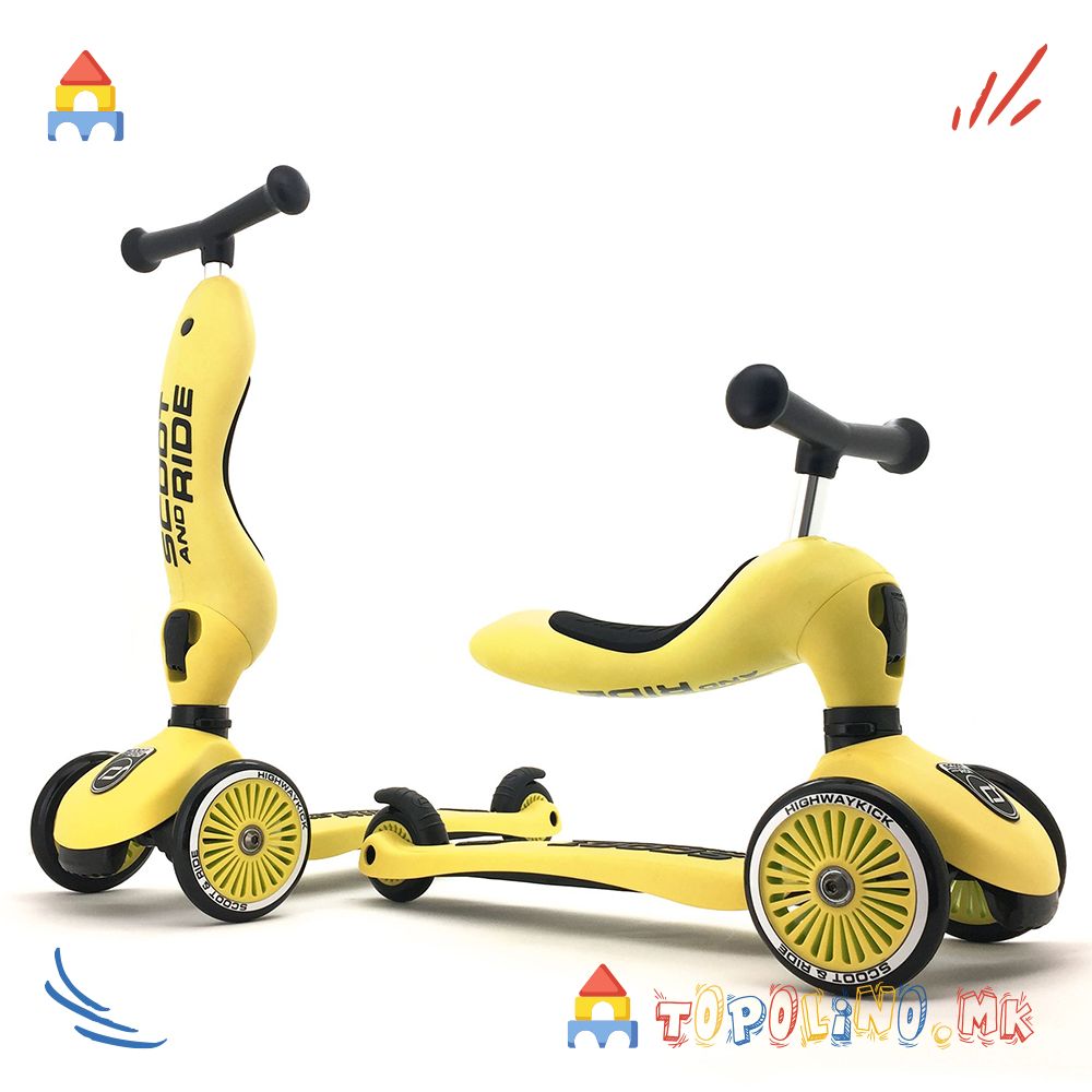 Тротинет Highwaykick 1 Lemon - Scoot & Ride Голем Есенски Попуст