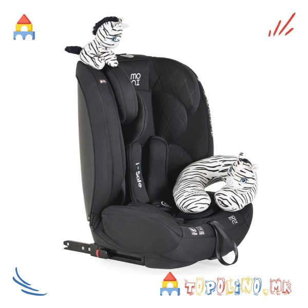 Седиште за Автомобил l Safe Black 76-150 см - Moni Голем Попуст