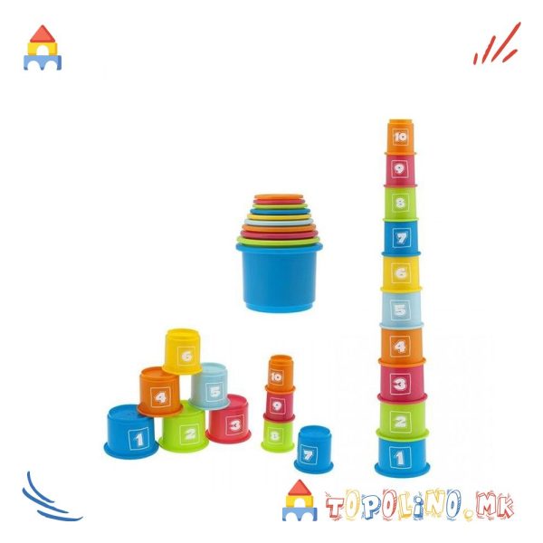 Играчка Stacking cups - Chicco-Голем Попуст