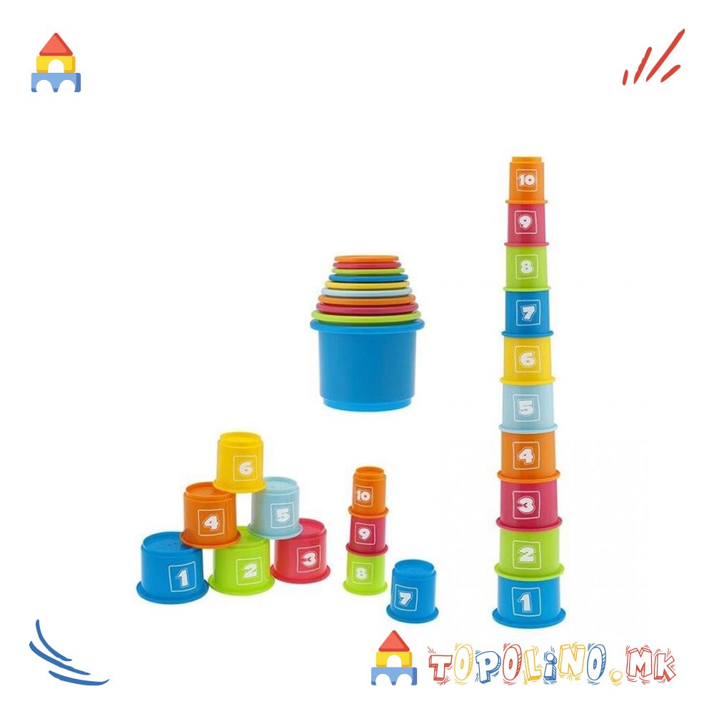 Играчка Stacking cups - Chicco-Голем Попуст