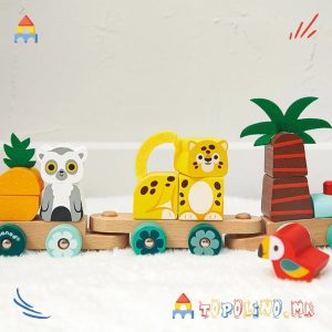 Играчка за Влечење Воз Тропик - Janod