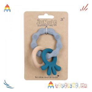 Глодалка Силикон Октопод Сина 3м+ - Jungle