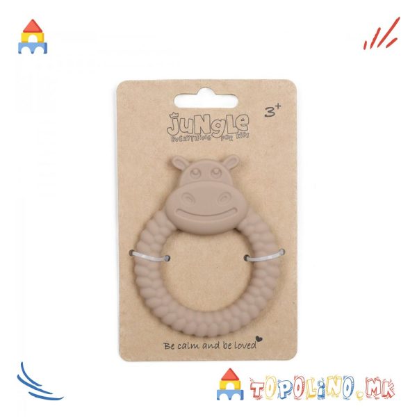 Глодалка Силикон Hippo Крем 3м+ - Jungle