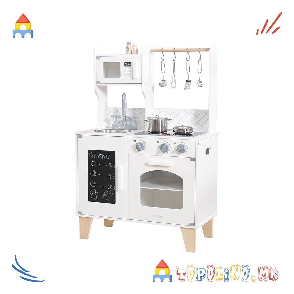 Дрвена Играчка Кујна Little Chef Classic White - PolarB