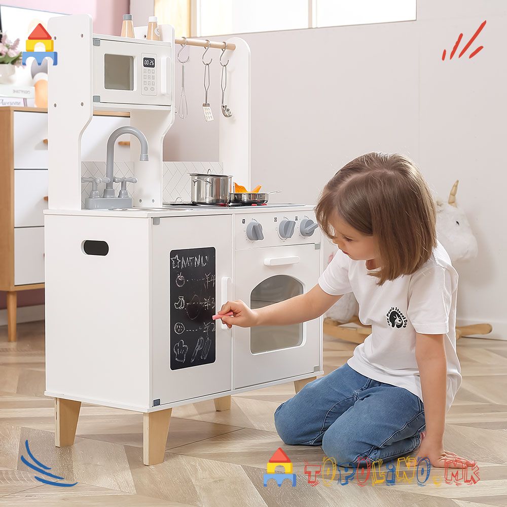 Дрвена Играчка Кујна Little Chef Classic White - PolarB
