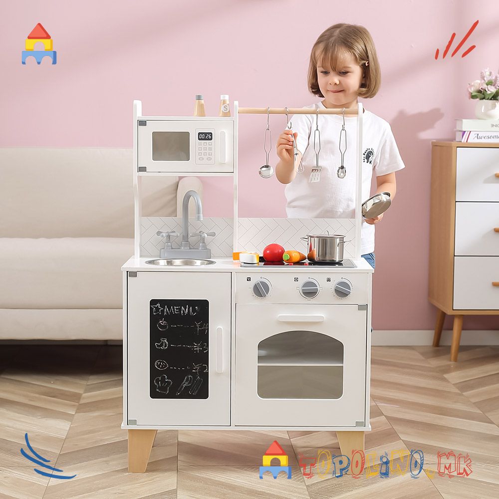 Дрвена Играчка Кујна Little Chef Classic White - PolarB