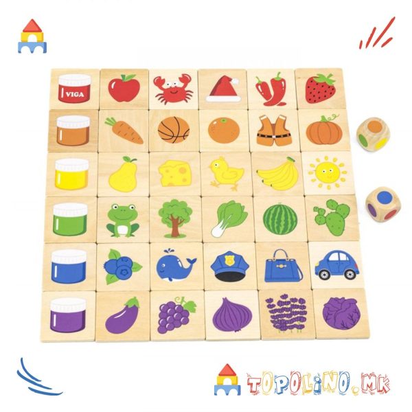 Дрвена Играчка Сложувалка Learning Colors - Viga