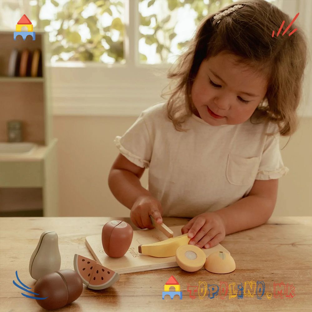 Дрвена Играчка Сечење Овошје - Little Dutch