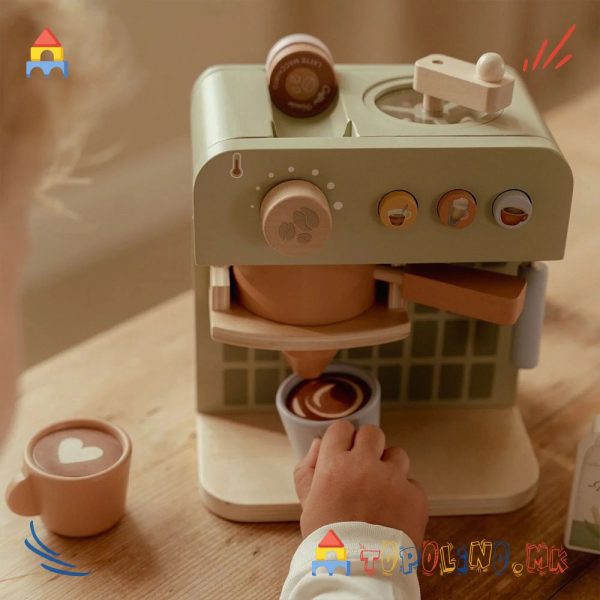 Дрвена Играчка Машина за Кафе - Little Dutch