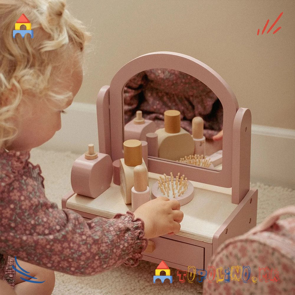 Дрвена Играчка Маса за Шминкање - Little Dutch