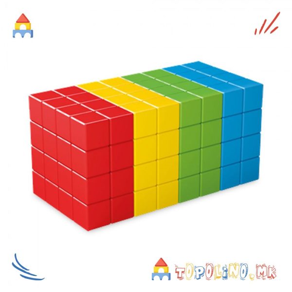 Коцки Magicube Cubes Edu 4 Color Bulk 128 - Geomag
