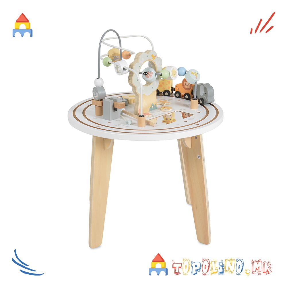 Дрвена Маса со Активности - Moni Toys