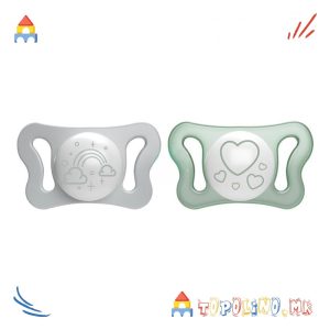 Лажалка Силикон Micro Light Glow Uni 0-2М 2Пар. - Chicco